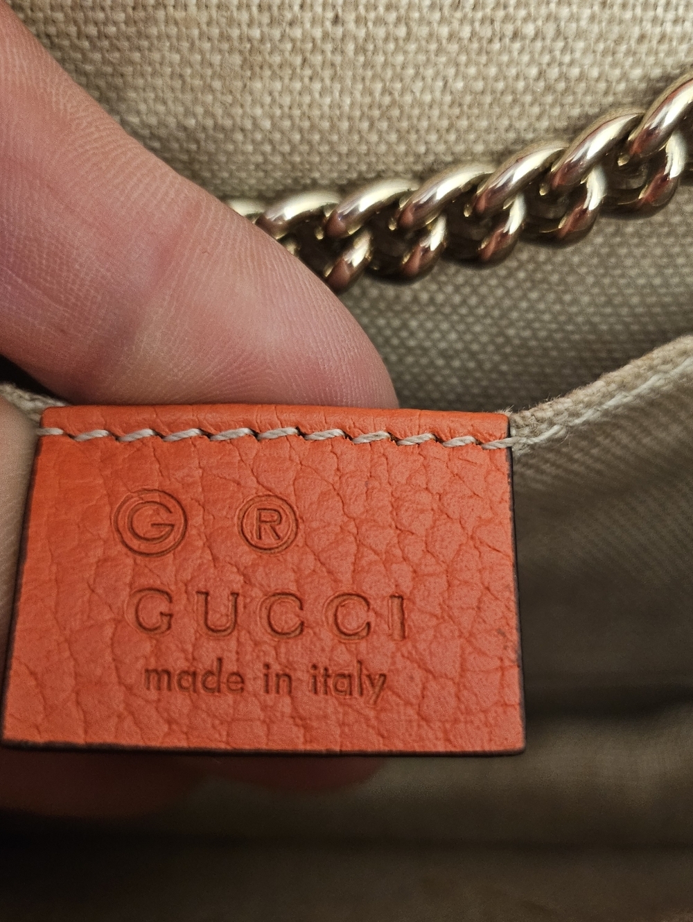 Gucci Interlocking G Dollar Calf Bag - Sun Orange - Picture 11 of 13